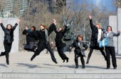 Members of GOGI Team jumping for joy!